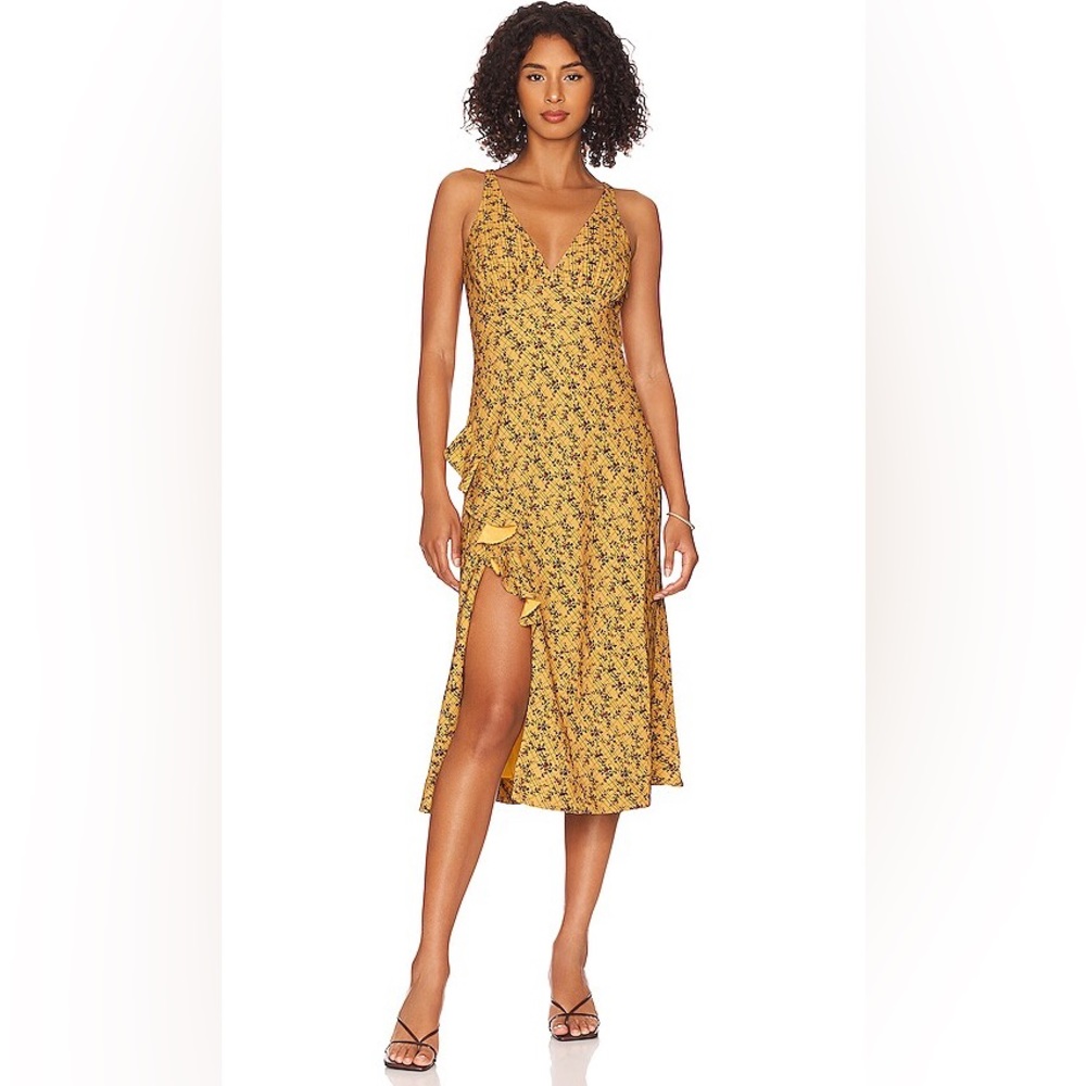 NWT RHODE Irvetta Dress in Floral Trellis Wheat Sz S